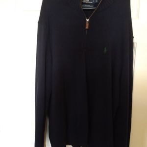 Navy blue polo sweater